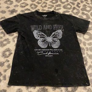 Hollister, Wild and Free Butterfly Oversized Tee